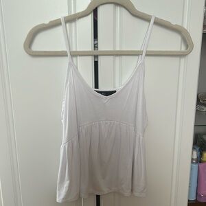 White Flowy Tank Top